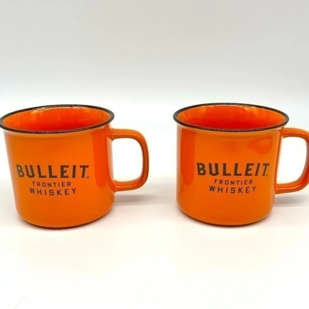 Bulleit Whiskey mugs NEW set of 2